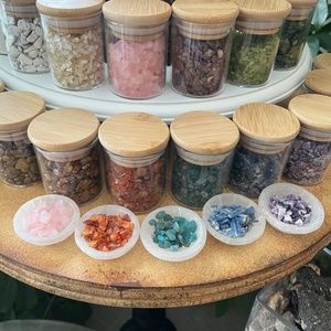 Selenite Bowl with Selection of Chips